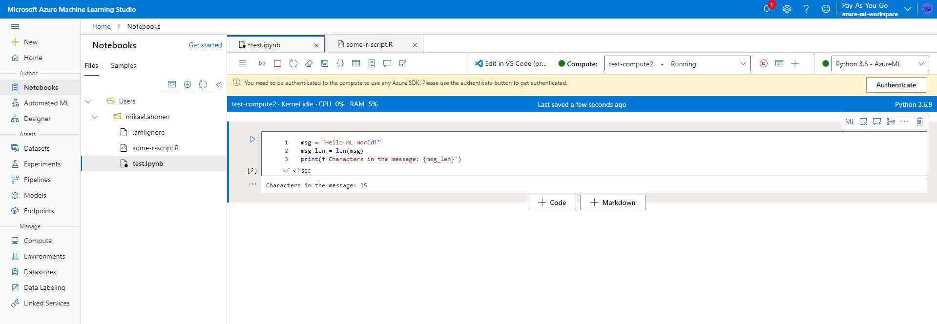 Python notebook in Microsoft Azure Machine Learning Studio. Python notebook in Microsoft Azure Machine Learning Studio.