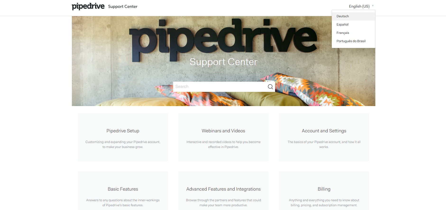 Pipedrive support center, eli tukikeskus, ei ole saatavilla suomeksi. Pipedrive support center, eli tukikeskus, ei ole saatavilla suomeksi.